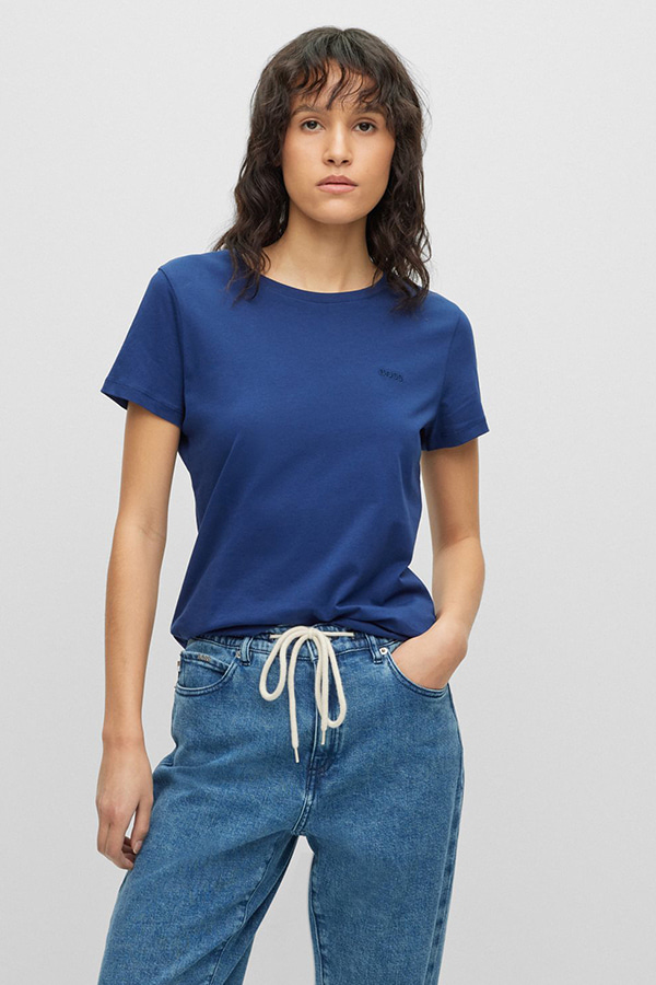 ΜΠΛΟΥΖΑ T-SHIRT BOSS - 407 ΜΠΛΕ